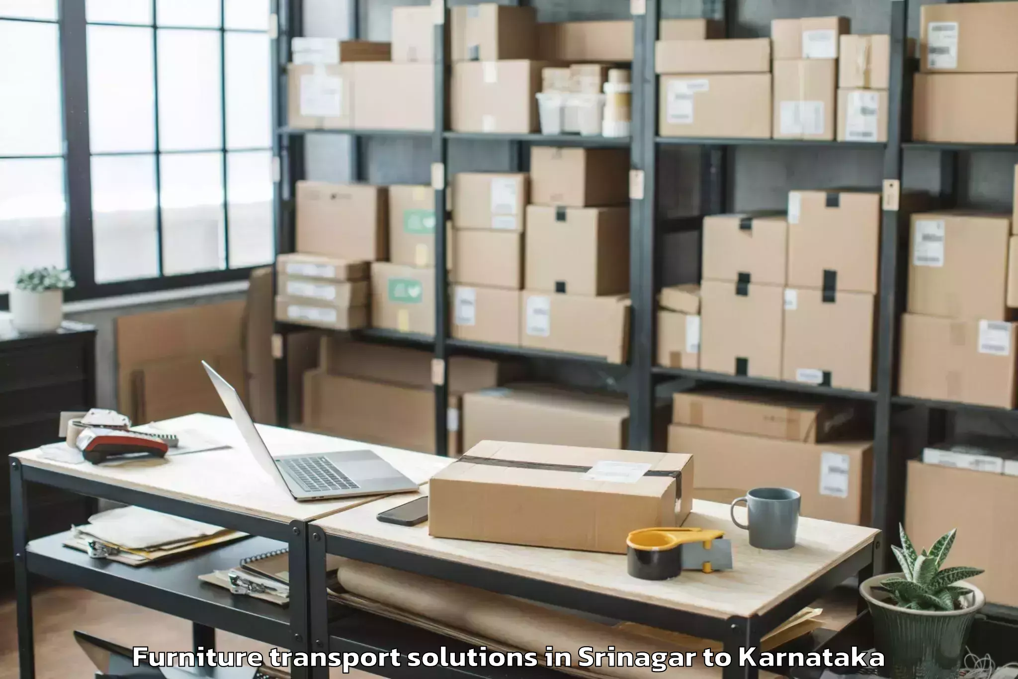 Affordable Srinagar to Kampli Furniture Transport Solutions